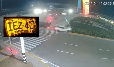 Momento del accidente.