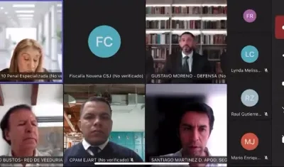 Audiencia de Sneyder Pinilla en la mañana de este viernes.