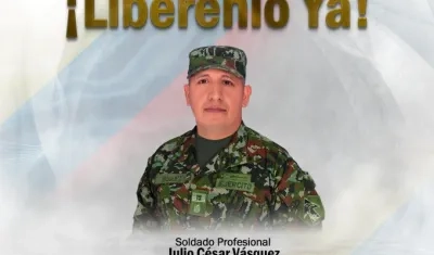 El soldado profesional Julio César Vásquez. 