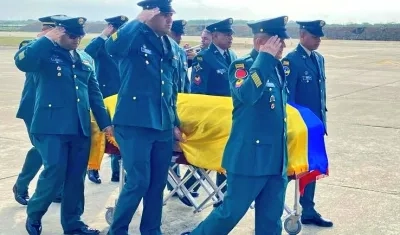 Llegada de los cuerpos a Barranquilla. 