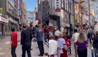 Decenas de personas angustiadas en el centro de la ciudad.