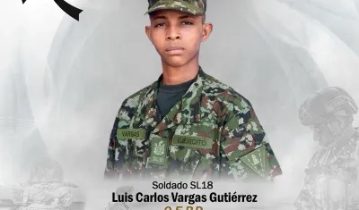 El soldado Luis Carlos Vargas Gutiérrez.
