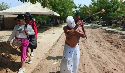 Flagelantes en su recorrido.