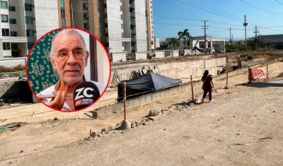 Obras de la Gran Vía y el gobernador Eduardo Verano.