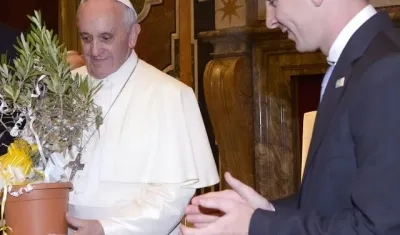 Uno de los encuentros de Lionel Messi con el Papa Francisco