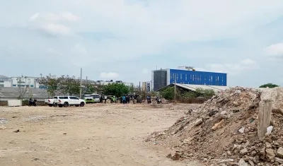 Lote donde hallaron los cuerpos. 