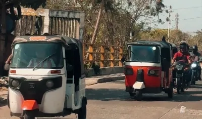 Motocarros en circulación en el municipio de Soledad.