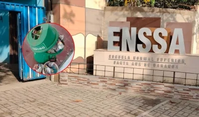 Fachada de la Escuela Normal Superior Santa Ana, en Baranoa.