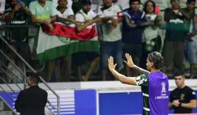 Las disculpas de Richard Ríos a la hinchada del Palmeiras tras ser sustituido.