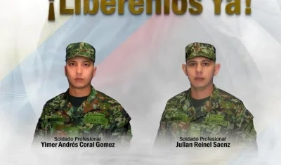 Yimer Andrés Coral Gómez y Julián Reinel Sáenz.
