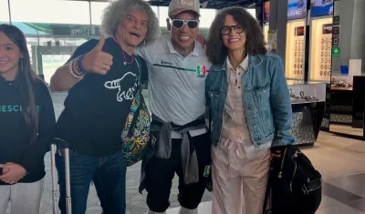 'El Pibe' Valderrama, Dayro Moreno y Elvira Redondo. 