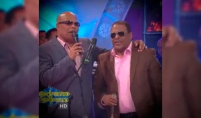 Rubby Pérez y Wilfrido Vargas en uno de sus reencuentros.