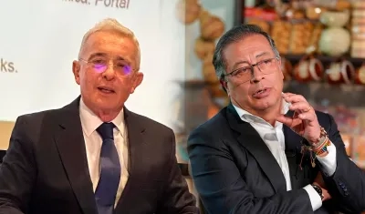 Álvaro Uribe Vélez y Gustavo Petro.