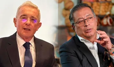 Álvaro Uribe Vélez y Gustavo Petro.