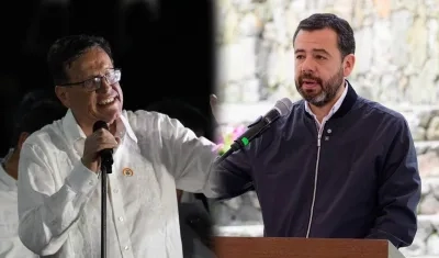 Fabio Arias, presidente de la CUT, y Carlos Fernando Galán, alcalde de Bogotá.