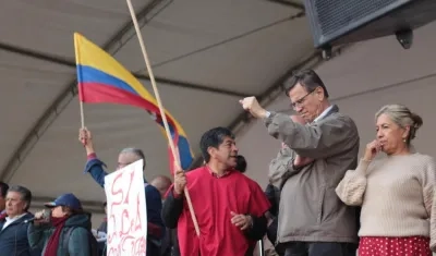 El presidente de la CUT, Fabio Arias.