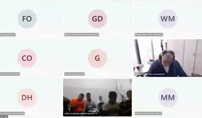 Aspecto de la audiencia virtual de medida de aseguramiento en el caso de robo de tierras en Soledad. 