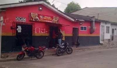 Lugar donde dispararon los extorsionistas.