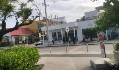 Fachada del Banco Agrario de Puerto Colombia. 