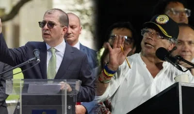 El exfiscal Francisco Barbosa y el Presidente Gustavo Petro.