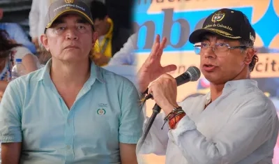 Gustavo Bolívar y el Presidente Gustavo Petro.