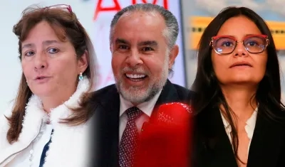 Ángela María Buitrago, Armando Benedetti y Angie Rodríguez.
