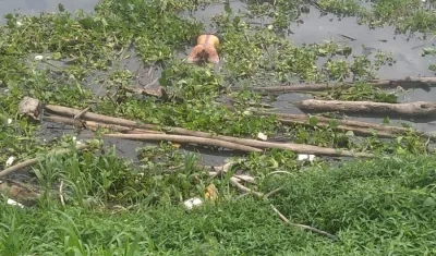 Momento del hallazgo del cadáver. 