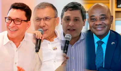 Carlos Caicedo, Roy Barreras, Mauricio Lizcano y Luis Gilberto Murillo.