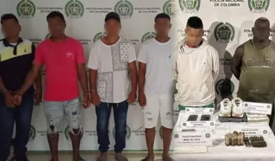 Seis de los capturados por las autoridades.  