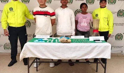 Los capturados fueron conducidos a la URI de la Fiscalía. 