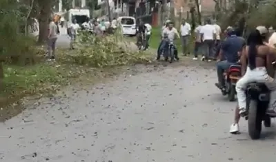 Zona donde activaron el artefacto explosivo.
