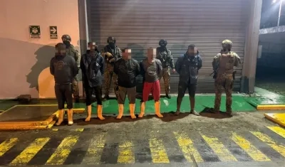 Cuatro colombianos y un ecuatoriano fueron capturados. 