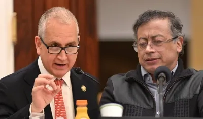 El congresista estadounidense, Mario Díaz-Balart, y el Presidente Gustavo Petro.