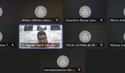 Defensa de Alex Ahumada durante la audiencia de medida de aseguramiento.