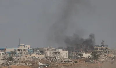 Edificios en ruinas en la Franja de Gaza.