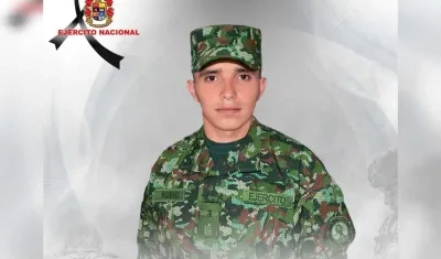 Diego Rubio Ríos, soldado profesional asesinado.