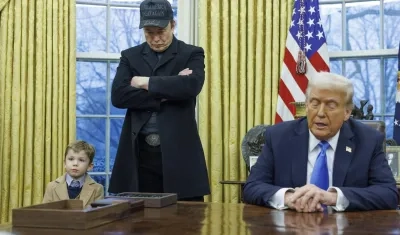 Elon Musk junto con el Presidente Donald Trump. 