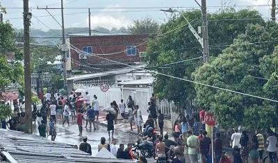 En la diagonal 77 con carrera 15.