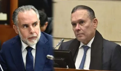 El Ministro del Interior, Armando Benedetti, y el presidente del Senado, Efraín Cepeda
