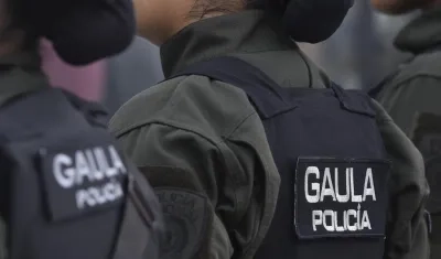 Personal del Gaula en formación.