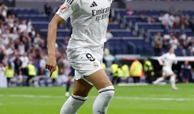 Kylian Mbappé celebrando uno de sus goles.
