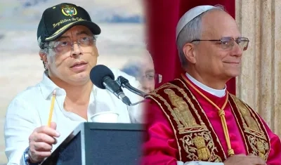 Gustavo Petro y León XIV.