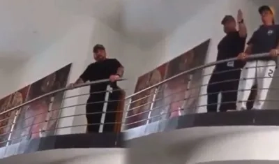 Momento del desalojo.