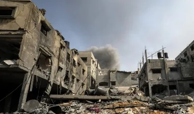 Destrucción en Gaza por los ataques de Israel.