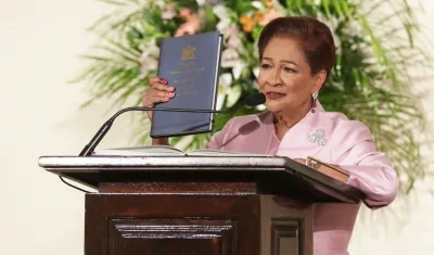 Kamla Persad-Bissessar, presidenta de Trinidad y Tobago.