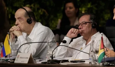 Álvaro Leyva y Gustavo Petro.