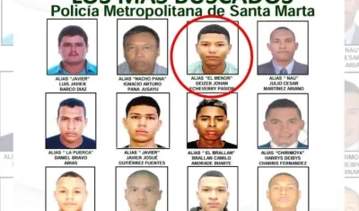 Deizer Johan Echeverry Pasion en el cartel de los más buscados. 