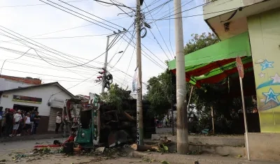 Accidente en barrio La Manga