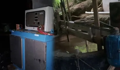 Laboratorio de minería ilegal.