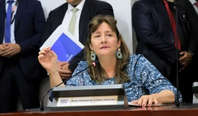La Ministra de Justicia, Ángela María Buitrago.